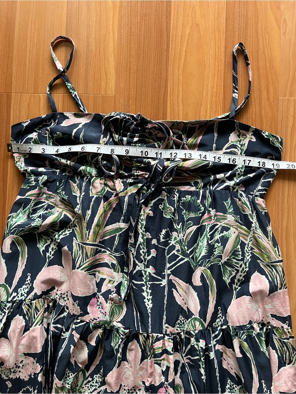 Vineyard Vines Silk Blend Floral Maxi Dress Fits Like L - Picture 2 of 12